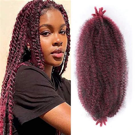 Pulgadas De Cabello Rizado Afro Muelle De Paquete De Trenzas De