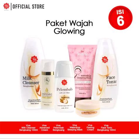 Jual Promo Paket Wajah Whitening And Glowing Rangkaian Perawatan Viva