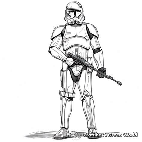 Clone Trooper Coloring Pages Free Printable