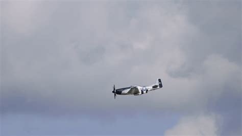 North American P-51 Mustang Fighter Performs Stock Footage SBV ...