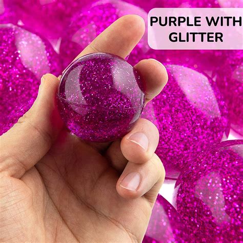 Buy Glitter Hi Bounce Balls Purple 45 Mm Entervending