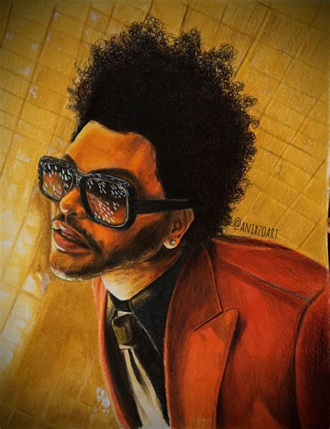 The Weeknd New album After Hours | pencil colour portrait | Portrait ...