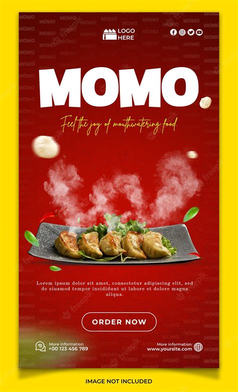 Premium Psd Momo Food Promotion Social Media Story