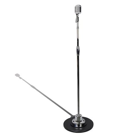 Pyle Classic Retro Vintage Style Microphone Swing Stand Silver Style