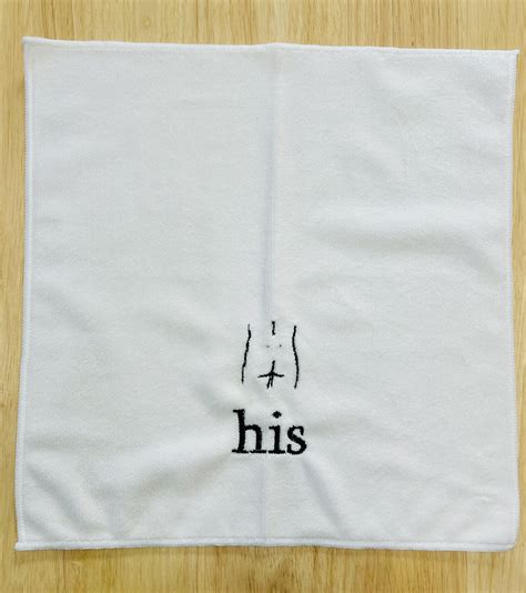 His Naked Man Silhouette Cum Rag Wash Cloth Hand Towel Cleaning Rag Gag T 16x16 Customizable