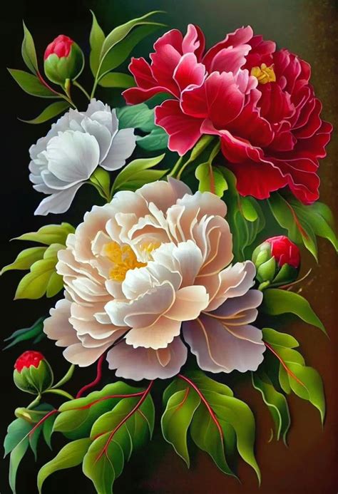 Pin By FLORENCE POIRIER On Floflo Flower Painting Canvas Flower Art