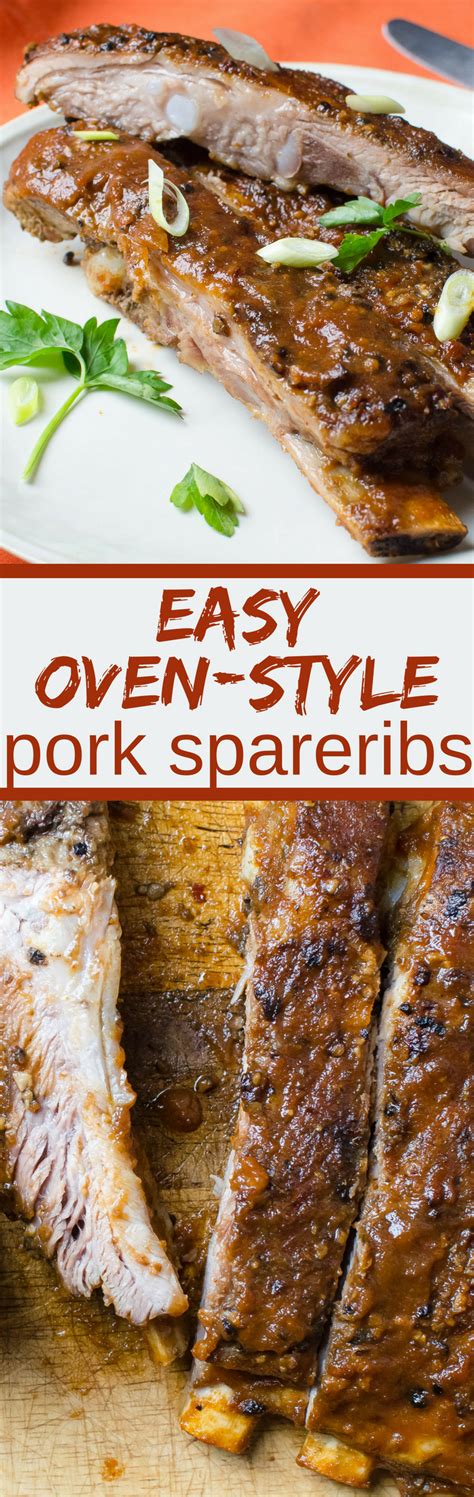 Easy Oven Style Pork Spareribs Recipe Spare Ribs Easy Oven Pork