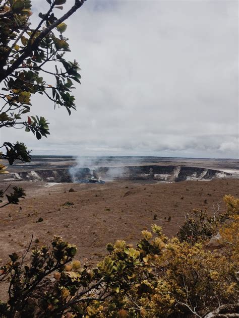 Crater In Volcano National Park Big Island Hawaii