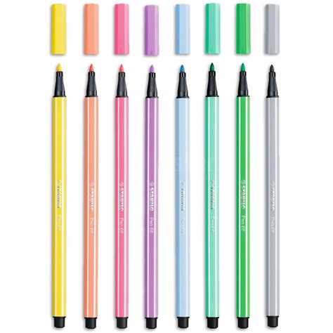 Caneta Hidrogr Fica Pen Estojo Cores Pastel Stabilo Esfera