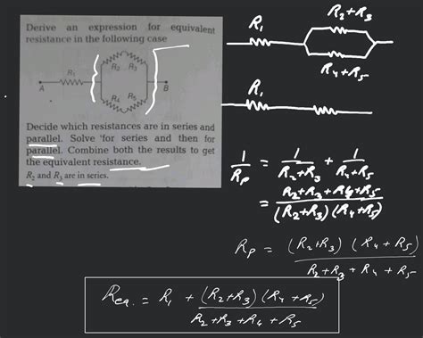 Derive An Expression For Equivalent Resistance In The Following Case