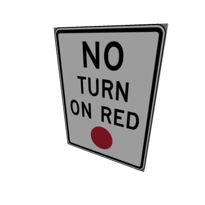 no turn on red sign