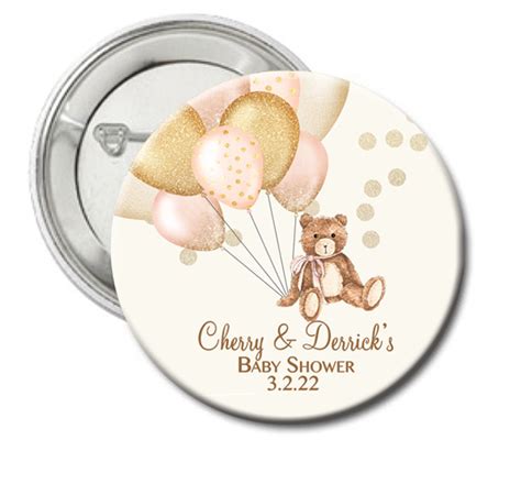 Baby teddy bear baby shower button pin on | Party Store NY