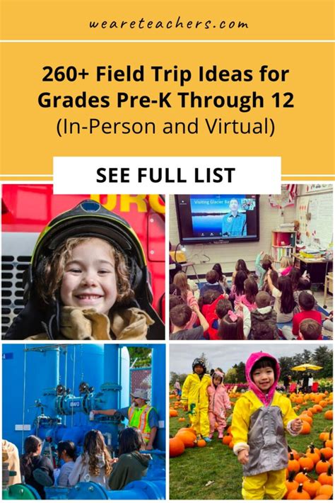 260 Field Trip Ideas For Grades Prek 12 In Person And Virtual