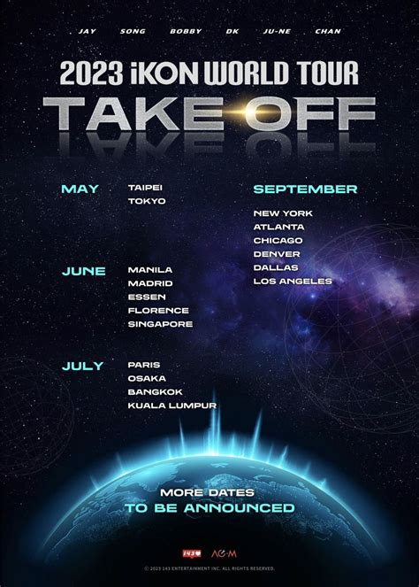 iKON reveal stops for their upcoming 'TAKE OFF' 2023 world tour | allkpop