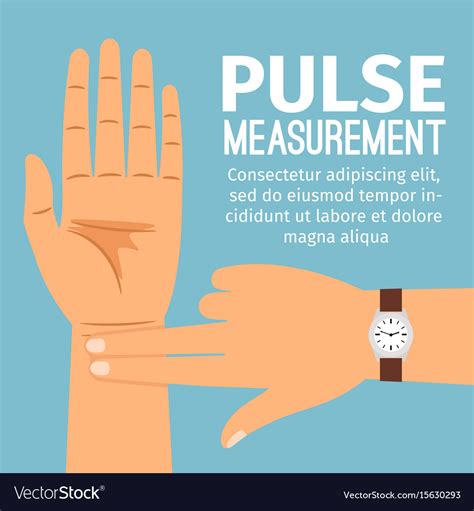 Pulse Measurement For Medical Poster Royalty Free Vector