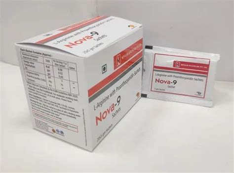 Nova 9 L Arginine With Proanthocyanidin Sachets Packaging Type Box At