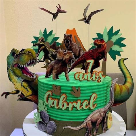 Topo De Bolo De Dinossauro - Arquivo de corte topo de bolo Dinossauro | Vitrine Artesanou