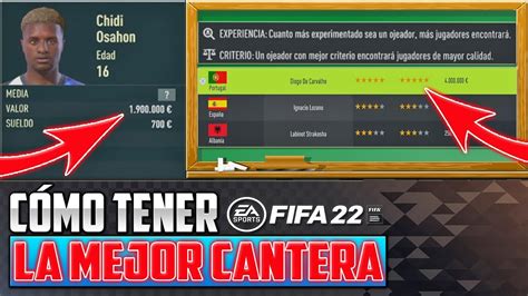 C Mo Tener La Mejor Cantera De Fifa Modo Carrera Youtube