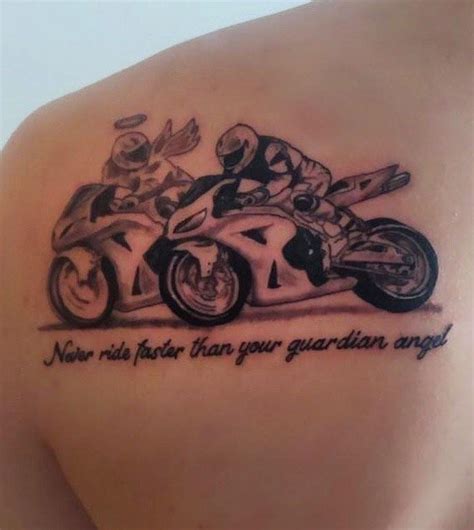 Badass Motorcycle Tattoo Design