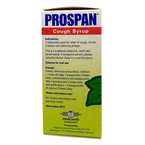 Prospan Cough Syrup Ml Relieve Congestion Alpro Pharmacy