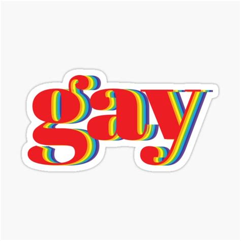 Gay Rainbow Sticker For Sale By Vidhivora Redbubble