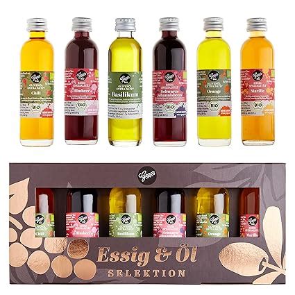 Gepps Feinkost Bio Essig und Öl Probier Geschenkset I 6 x 40ml