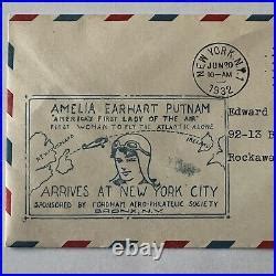 1932 New York Cover 5c Stationary Amelia Earhart Putnam First Lady Of