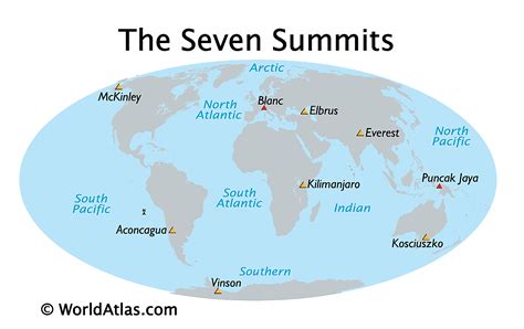 The Seven Summits - WorldAtlas