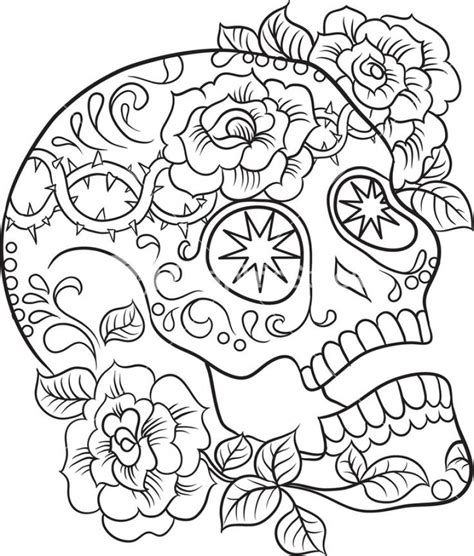 Printable Sugar Skull Coloring Pages