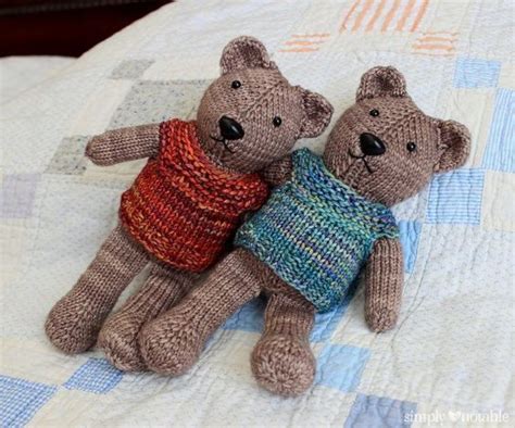 Magic Loop Teddy Bears Free Knitting Pattern And More Free Teddy Bear