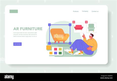 Immersive Marketing Concept A Person Interacts With Virtual Furniture