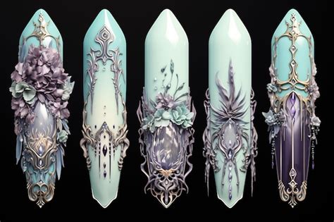 Premium Ai Image A Series Of Different Colored Glass Figurines With A