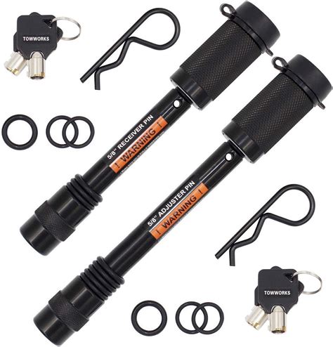 Towworks Keyed Alike Trailer Hitch Lock Set For Adjustable