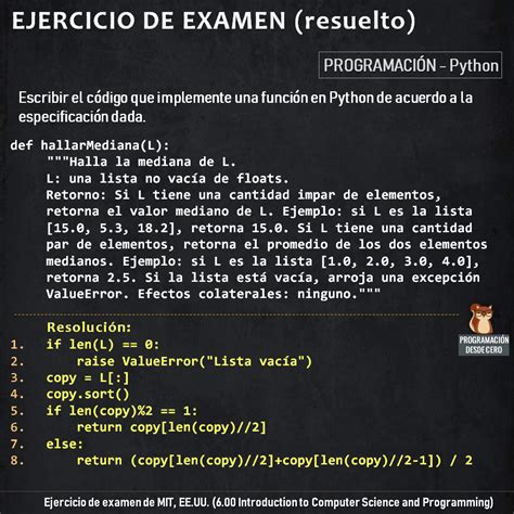 Ejercicio De Examen De Mit Resuelto Listas En Python Programación