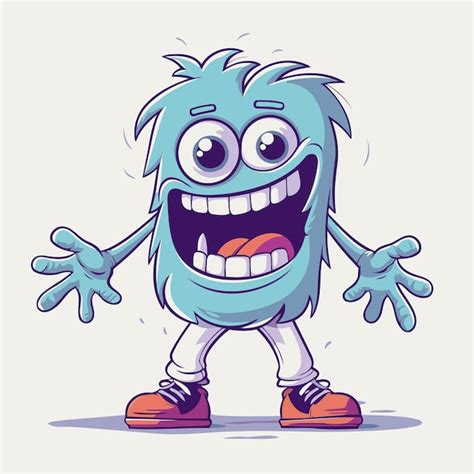 Premium Vector Funny Cartoon Monster Vector Illustration Of A Funny