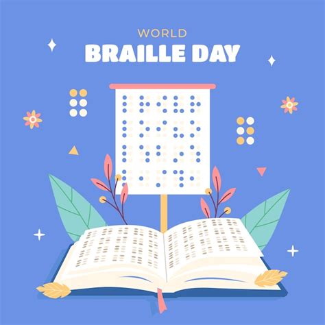 Premium Vector Flat World Braille Day Illustration