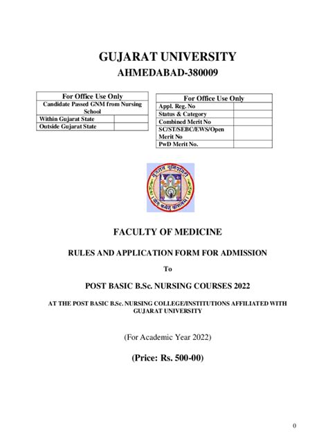 Fillable Online Post Basic Bsc Nursing Application Form 2022 Fax Email