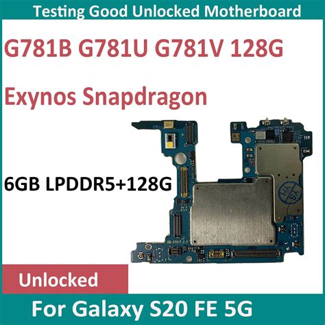 Original Motherboard For Samsung Galaxy S20 Fe 5g G781u G781v