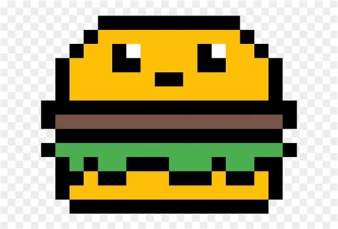 Pixel Art Hamburger Clipart