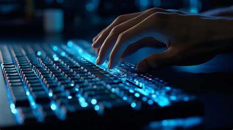 Premium Photo | A closeup of hands on a keyboard