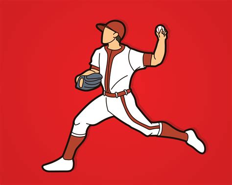 Baseball Pitcher Player Cartoon