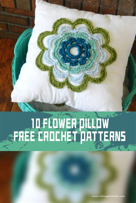 10 Flower Pillow FREE Crochet Patterns IGOODideas