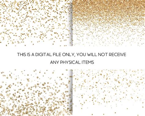 Gold Glitter Borders Clipart Gold Glitter Png Overlays Etsy