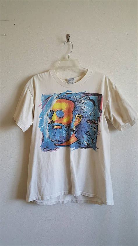 Jerry Garcia Shirt Vintage 90 S 1991 Worcester Tour Jerry Etsy