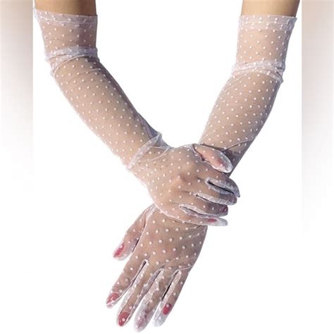 Accessories Polka Dot Sheer Tulle Wedding Gloves Poshmark