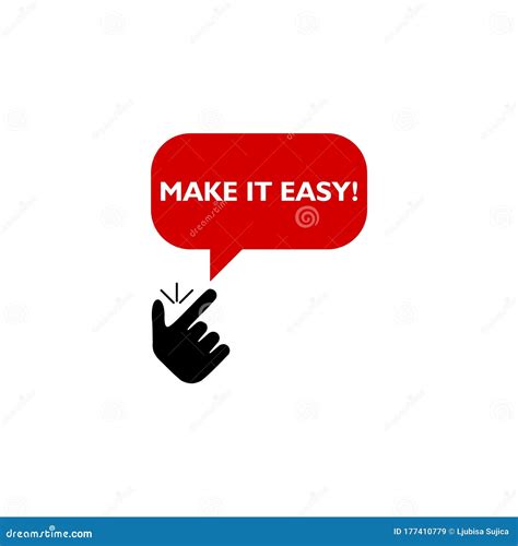 Snap Finger Like Easy Logo Word Writing Text Make It Easy Icon