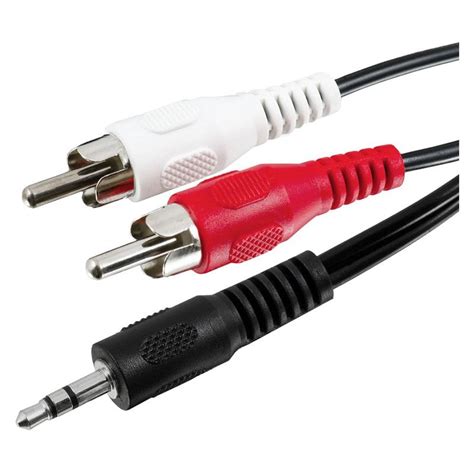 Goobay Cable De Audio Jack 3 5mm A 2xRCA Macho Macho 50cm Negro