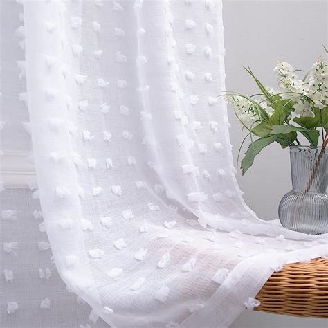 Cortinas Transparentes Blancas De Pulgadas De Longitud Para Rec Mara