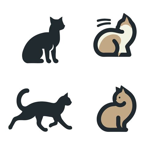 Cat Silhouette Logo Design Vector Illustration 35867855 Vector Art At