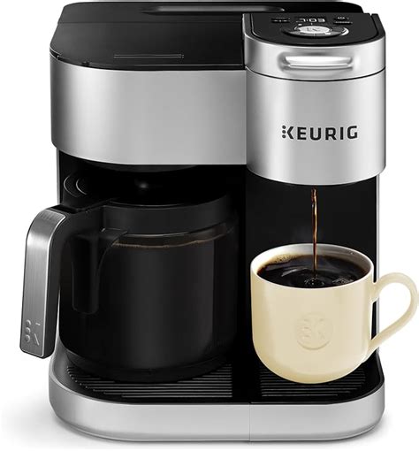 Keurig K Duo Maker Single Serve And 12 Cup Carafe Drip Coffee Brewer Silver Home